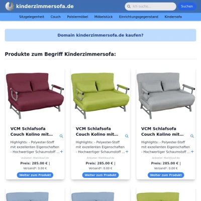 Screenshot kinderzimmersofa.de