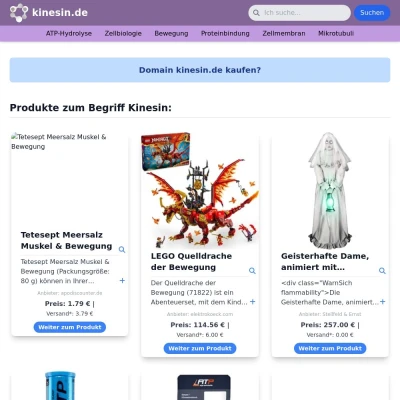 Screenshot kinesin.de
