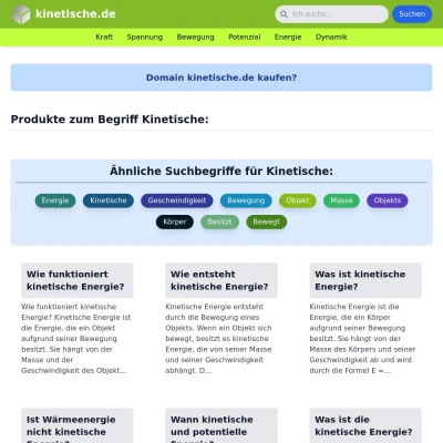 Screenshot kinetische.de