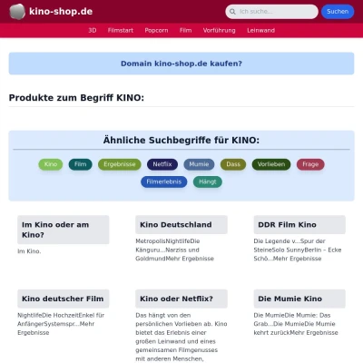 Screenshot kino-shop.de