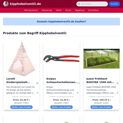 Screenshot kipphebelventil.de