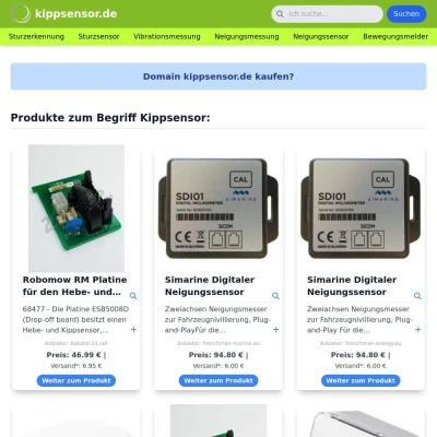 Screenshot kippsensor.de