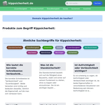 Screenshot kippsicherheit.de