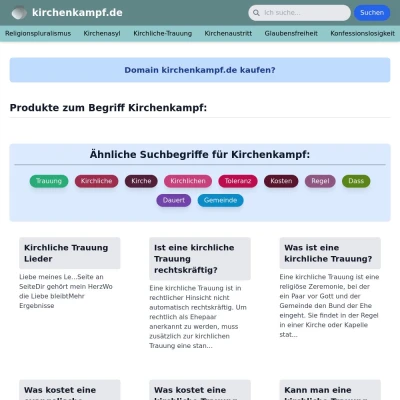 Screenshot kirchenkampf.de