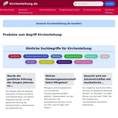 Screenshot kirchenleitung.de