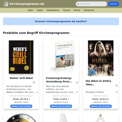 Screenshot kirchenprogramm.de