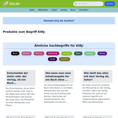 Screenshot kirj.de