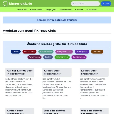 Screenshot kirmes-club.de