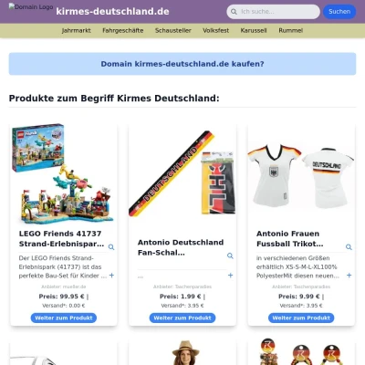 Screenshot kirmes-deutschland.de