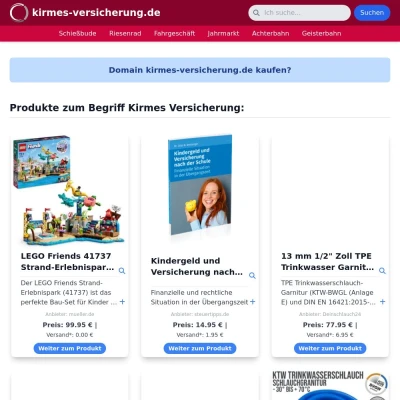 Screenshot kirmes-versicherung.de