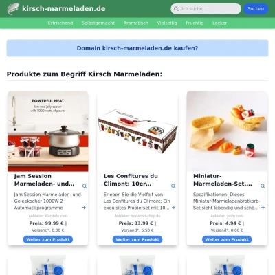 Screenshot kirsch-marmeladen.de