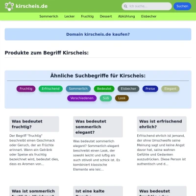 Screenshot kirscheis.de