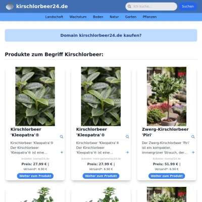 Screenshot kirschlorbeer24.de