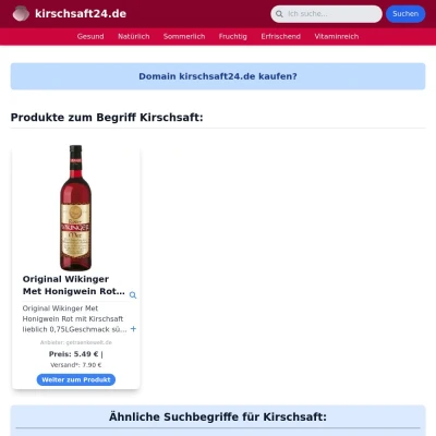 Screenshot kirschsaft24.de