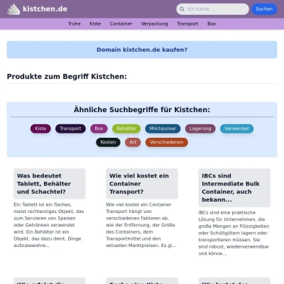 Screenshot kistchen.de