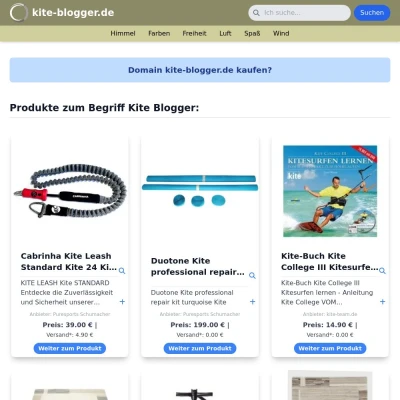 Screenshot kite-blogger.de