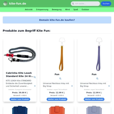 Screenshot kite-fun.de