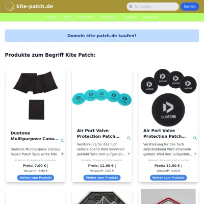 Screenshot kite-patch.de