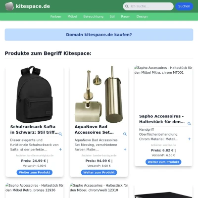 Screenshot kitespace.de