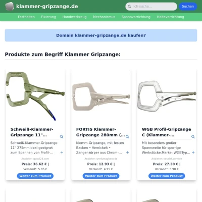 Screenshot klammer-gripzange.de