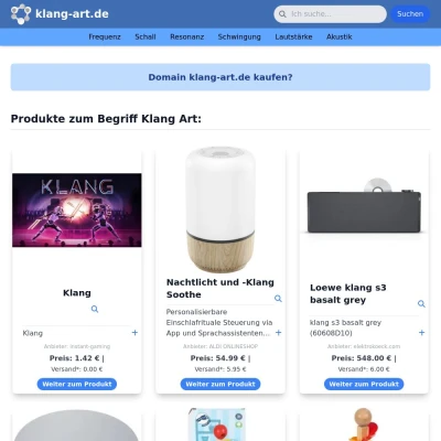 Screenshot klang-art.de