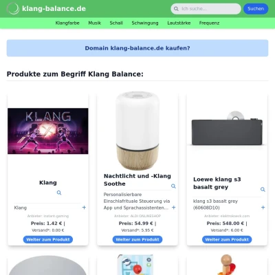 Screenshot klang-balance.de