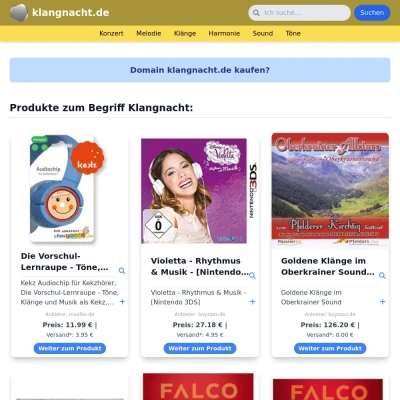 Screenshot klangnacht.de