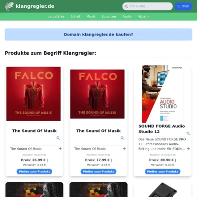 Screenshot klangregler.de