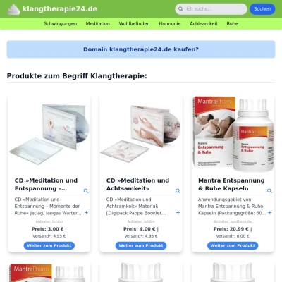 Screenshot klangtherapie24.de