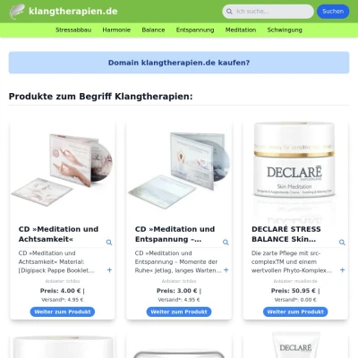 Screenshot klangtherapien.de