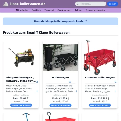 Screenshot klapp-bollerwagen.de