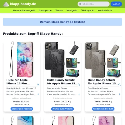 Screenshot klapp-handy.de
