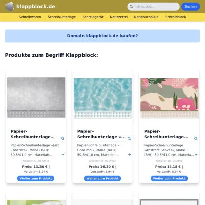 Screenshot klappblock.de