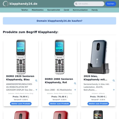 Screenshot klapphandy24.de