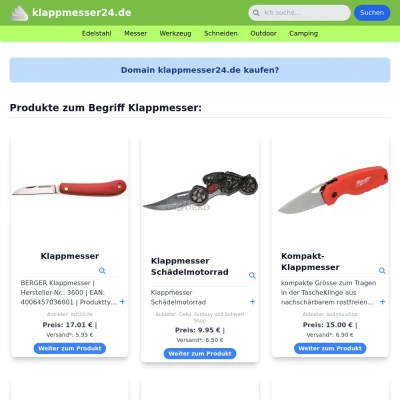 Screenshot klappmesser24.de