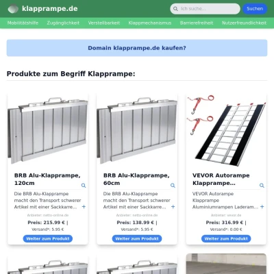 Screenshot klapprampe.de