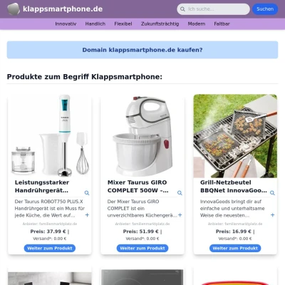Screenshot klappsmartphone.de