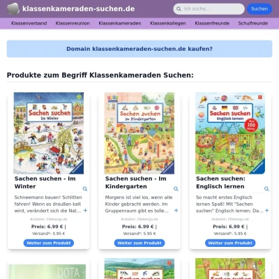 Screenshot klassenkameraden-suchen.de