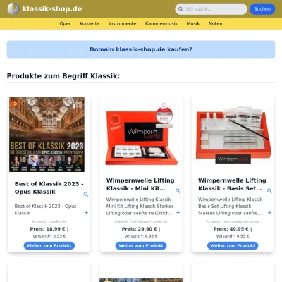 Screenshot klassik-shop.de