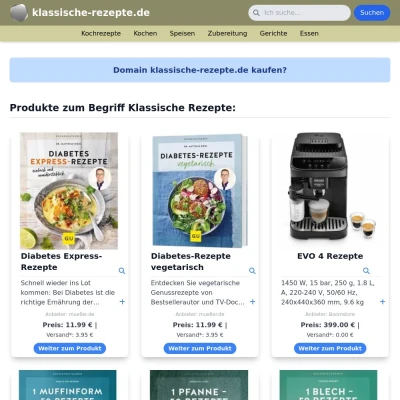 Screenshot klassische-rezepte.de