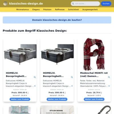 Screenshot klassisches-design.de