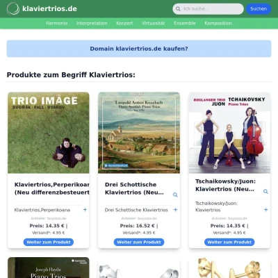 Screenshot klaviertrios.de