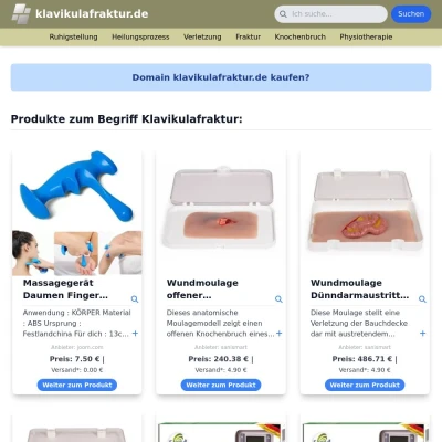 Screenshot klavikulafraktur.de