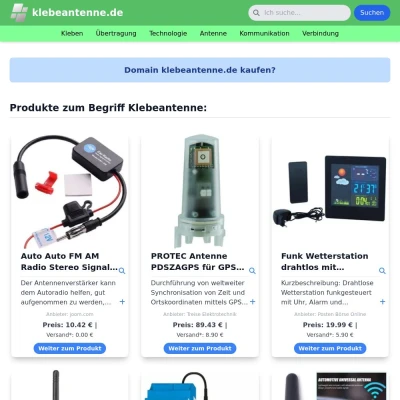 Screenshot klebeantenne.de