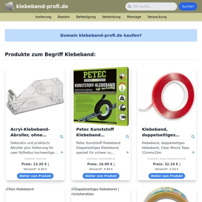 Screenshot klebeband-profi.de