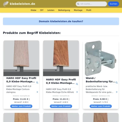 Screenshot klebeleisten.de