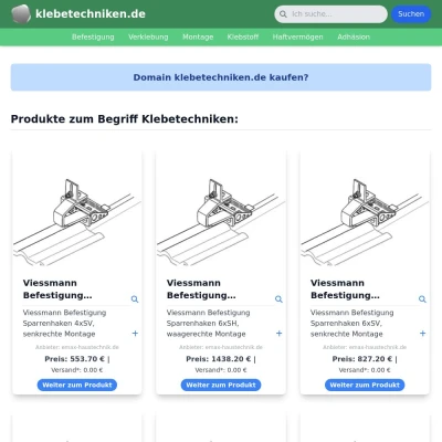 Screenshot klebetechniken.de