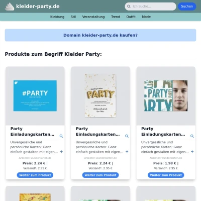 Screenshot kleider-party.de