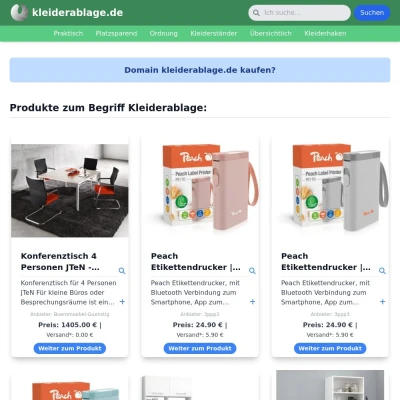 Screenshot kleiderablage.de