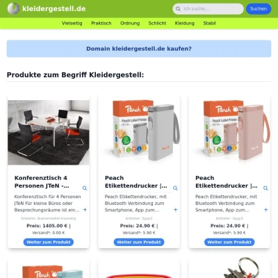 Screenshot kleidergestell.de